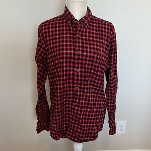 Women's J.Crew Plaid Button Down Slim Fit Size Medium